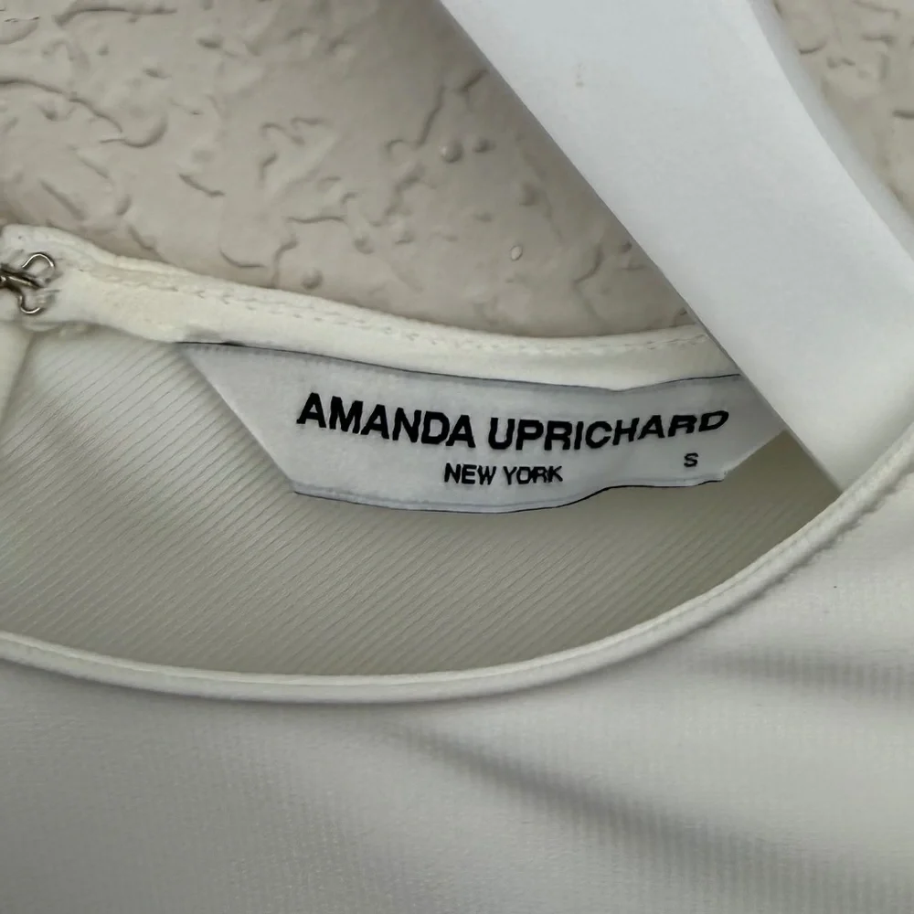 Amanda Uprichard Womens White Ruched Aisling Sleeveless Midi Dress Size S - Picture 4 of 11